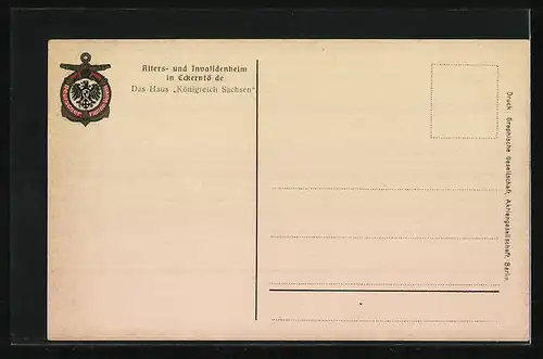 AK Eckernförde, Alters- und Invalidenheim, Haus Königreich Sachsen