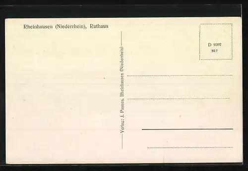 AK Rheinhausen, Blick auf das Rathaus