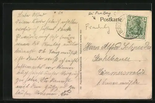 AK Dittersbach, Ortsansicht mit Fachwerkhäusern