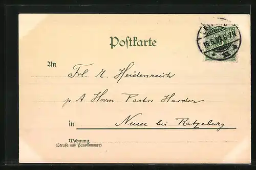 Künstler-AK Leipzig, Am Augusteum, Universität