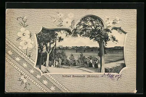 AK Bramstedt /Holstein, Ortsansicht mit Passanten