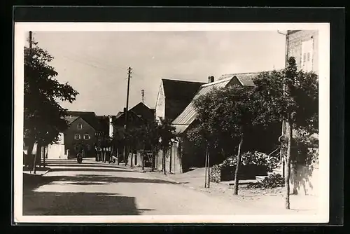 AK Weisel, Strassenpartie mit Bäumen