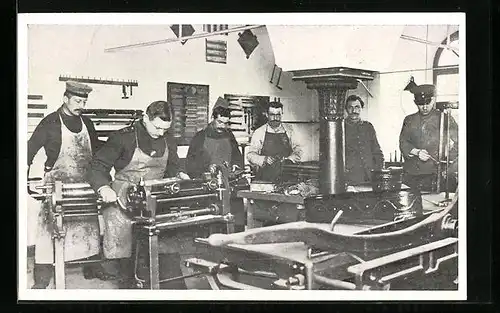 AK Ulm, Werkstätte für Metallbearbeitung, Druck der Ulmer Invalidenschule
