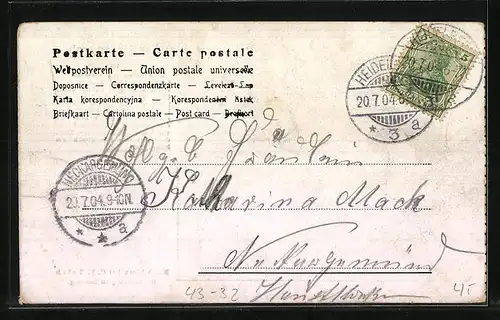 AK Am Elterngrab, Trauernde mit Engelserscheinung, Vers