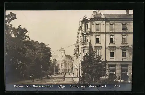 AK Sofia, Rue Alexandre I., Strassenpartie