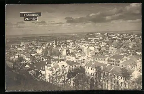 AK Plovdiv, Ortsansicht aus der Vogelschau