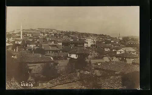 AK Üsküb, Ortsansicht aus der Vogelschau