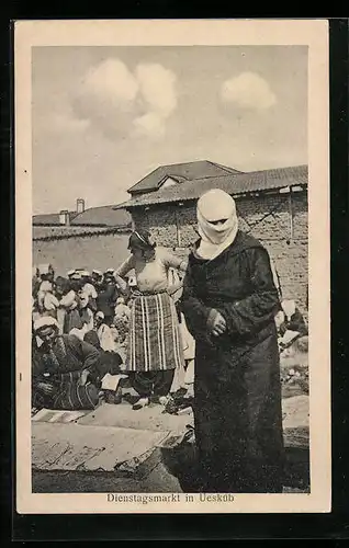 AK Uesküb, Eine Frau auf dem Dienstagmarkt