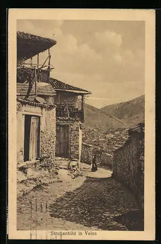 AK Veles, Strassenbild in der Ortschaft
