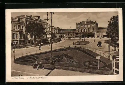 AK Arnhem, Stationsplein, Bahnhof