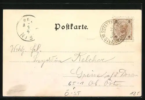 AK Gstatterboden mit Tamischbachthurm, Bahnhof