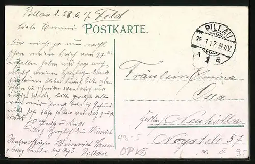 AK Pillau, Nordermole bei hohem Seegang, Leuchtturm