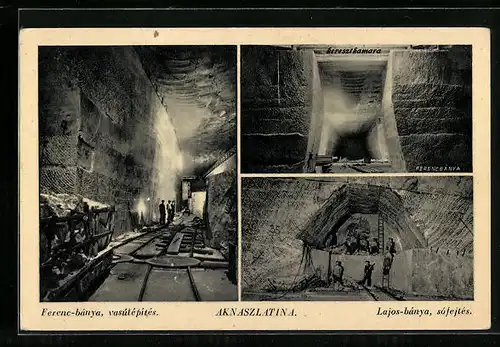 AK Ocna-Slatina, Salzbergwerk mit Bergarbeitern