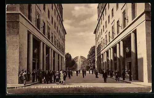 AK Torino, Via Roma e Stazione Porta Nuova