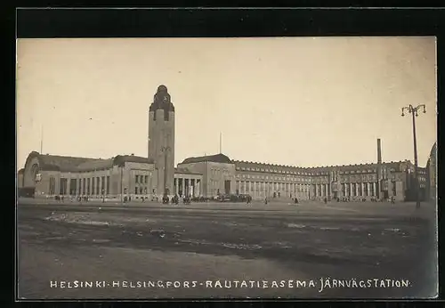 AK Helsinki, Helsingfors, Rautatieasema Järnvägstation, Bahnhof