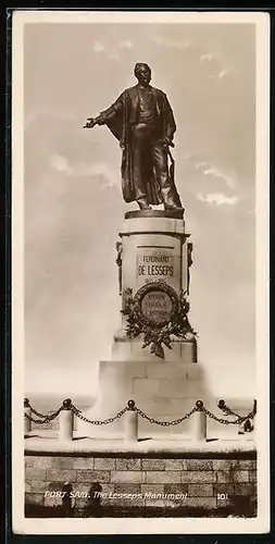 Mini-AK Port-Said, The Lesseps Monument