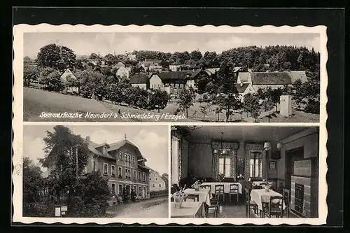 AK Naundorf bei Schmiedeberg, Gasthof Naundorf, Innenansicht, Teilansicht