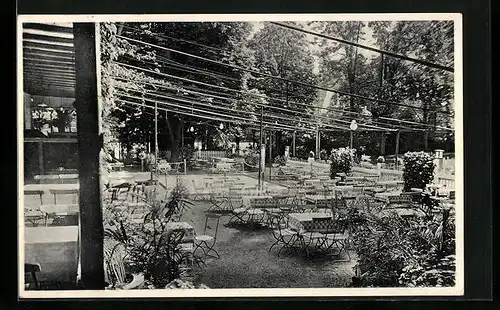 AK Bünde i. W., Cafe Stadtgarten von Hermann Löscher