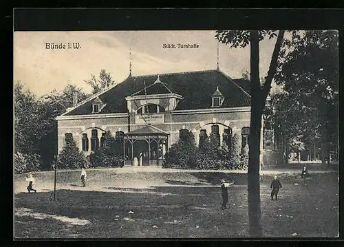 AK Bünde i. W., Blick zur Städt. Turnhalle