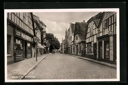 AK Bünde i. W., Eschstrasse Kaffee Geschäft Kaiser`s