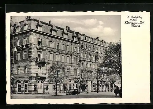 AK Mainz, Z.-Betriebe, Hotel Rheingauer Hof, Konzertkaffee Königshof und Königshof-Bar