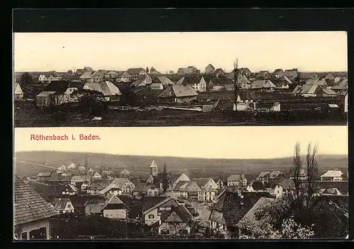 AK Röthenbach i. Baden, Totalansicht aus der Vogelschau