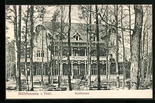 AK Mühlhausen i. Thür., Gasthaus Waldfrieden
