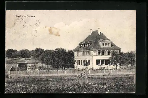 AK Nehren, Blick auf ein Pfarrhaus