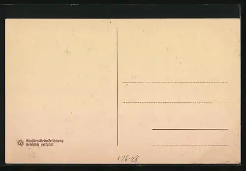 Steindruck-AK Stralsund, Ansicht Johannisklosterhof