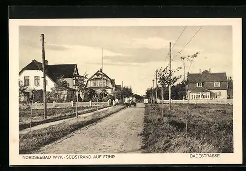 AK Wyk /Föhr, Blick in die Badestrasse