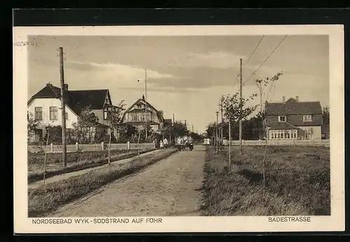 AK Wyk /Föhr, Blick in die Badestrasse