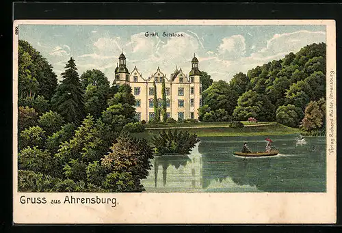 Lithographie Ahrensburg, Gräfliches Schloss