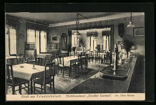 AK Friedrichstadt, Gasthaus Grosser Garten Inh. Otto Möller
