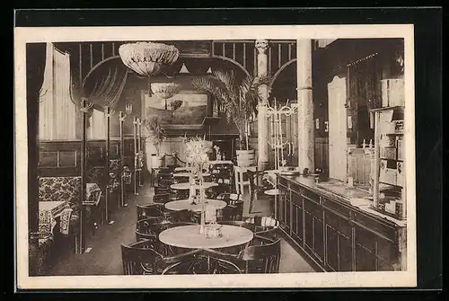 AK Husum, Konditorei Stadt-Kaffee E. Drawitz, Innenansicht