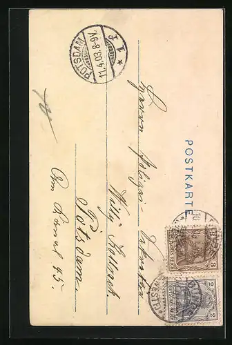 AK Bünde i. W., Wohnhäuser in der Escherstrasse