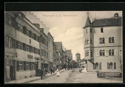 AK Wangen i. A., Wohnhäuser in der Herrenstrasse