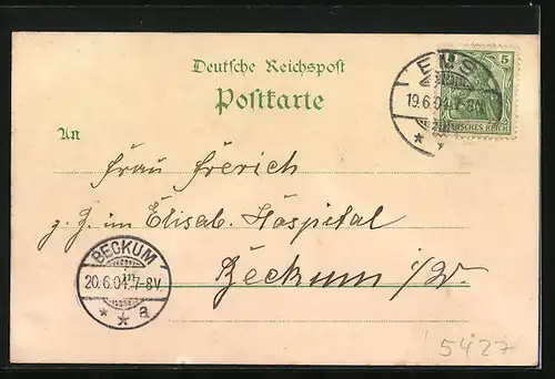 Lithographie Bad Ems, Krieger Denkmal, Ems Lahnaufwärts