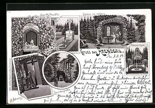 AK Arenberg, Joseph-Kapelle, Lourdesgrotte, Erlösungskapelle