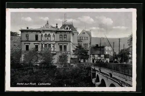 AK Letmathe, Hotel zur Post, Bes. Ludwig Erbeling