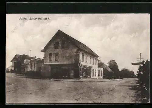 AK Sörup, Blick in die Bahnhofsstrasse