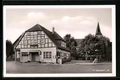 AK Preussisch Oldendorf i. W., Cafè-Restauration