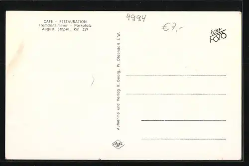 AK Preussisch Oldendorf i. W., Cafè-Restauration