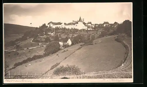 AK Kronenburg, Ortsansicht aus der Ferne