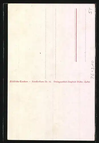 Künstler-AK Emil Beithan: Mädchen in Tracht weint beim Abschied von ihrem Geliebten