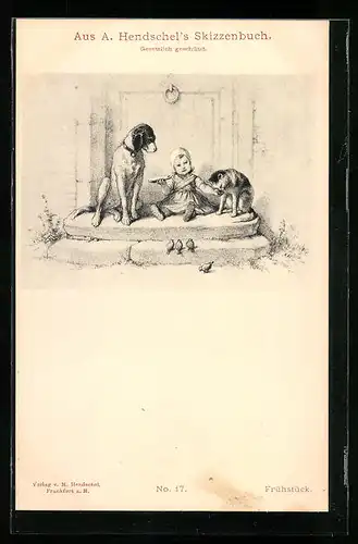 Künstler-AK Albert Hendschel: Frühstück