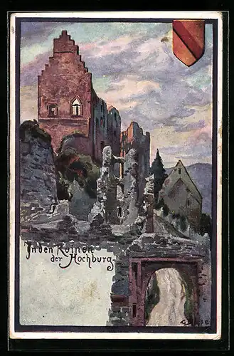 Künstler-AK Carl Biese: In den Ruinen der Hochburg