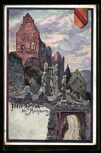 Künstler-AK Carl Biese: In den Ruinen der Hochburg