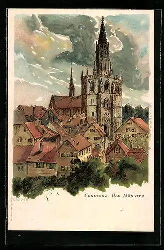 Künstler-AK Carl Biese: Constanz, Das Münster