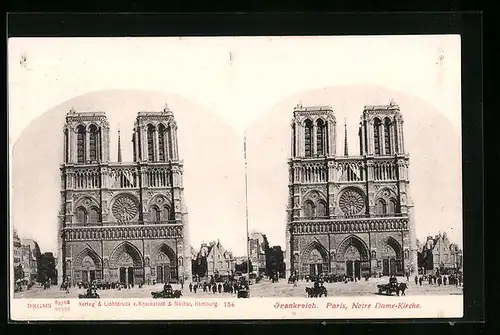 Stereo-AK Paris, Notre Dame-Kirche