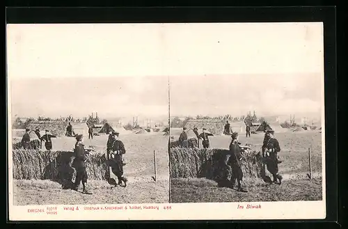 Stereo-AK Soldaten im Biwak